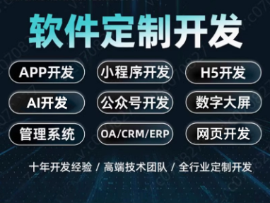 软件开发app开发定制物联网可视化大屏小程序管理系统erp开发网站